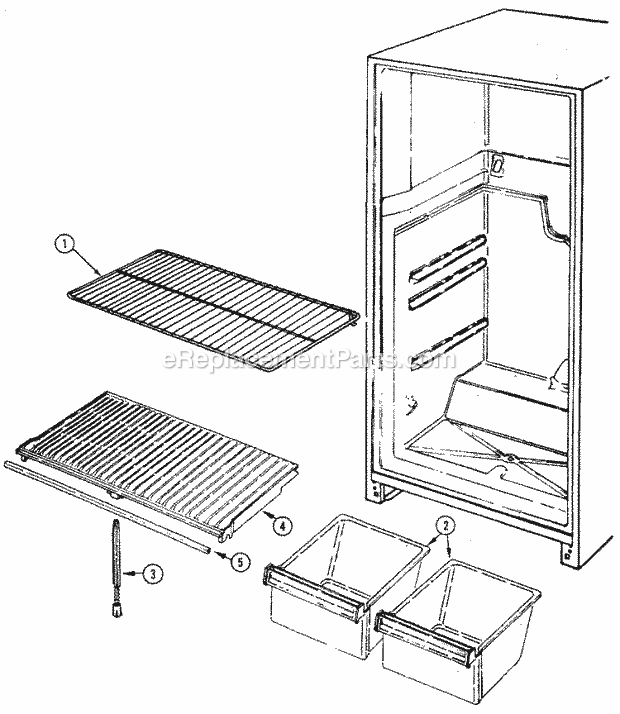 International GT15A63A Ref - Top Mount Shelves & Accessories Diagram