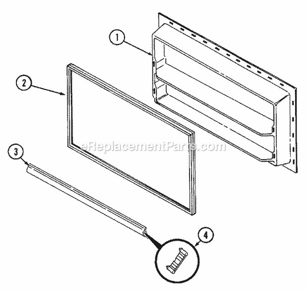 International GT15A6XA Ref - Top Mount Freezer Inner Door Diagram