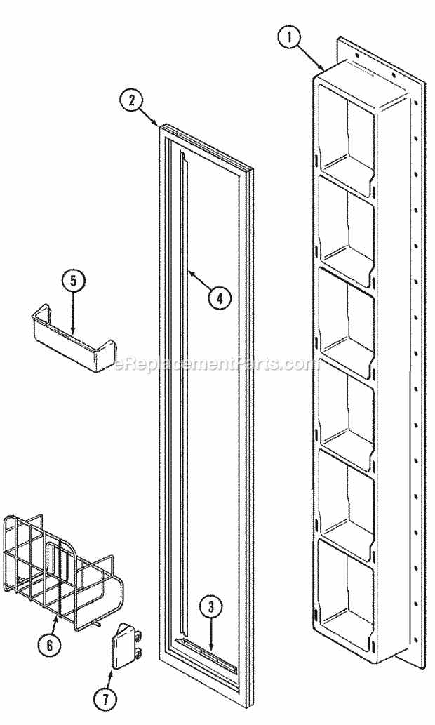 International RSD2400EAE Ref - Sxs Freezer Inner Door Diagram