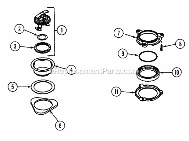 Jenn-Air GB60 Disposal Sink Flange Diagram