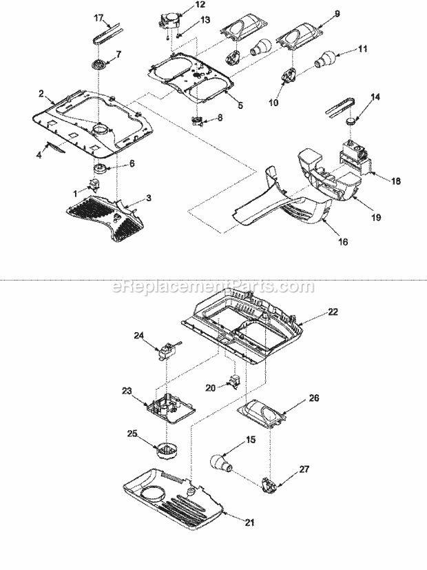 Jenn-Air JCB2058GEB (PJCB2058GB1) Bottom Freezer Refrigerator Controls Diagram