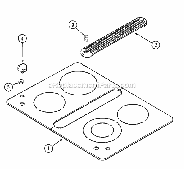 Jenn-Air JED8430ADB Electric Electric Counter Unit Top Assembly Diagram