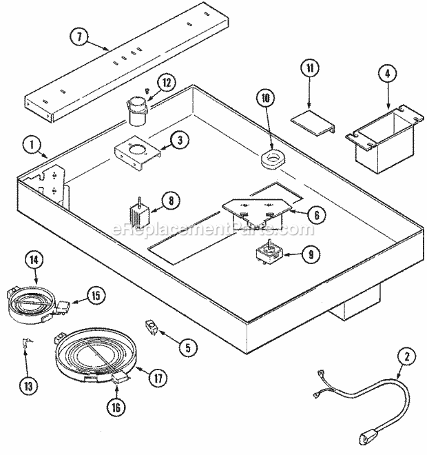 Jenn-Air JED8430ADW Electric Electric Counter Unit Body Diagram