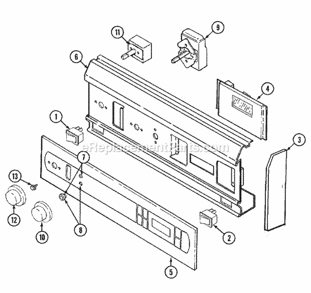 Jenn-Air W2410B Walloven- S/C Ele Control Panel Diagram