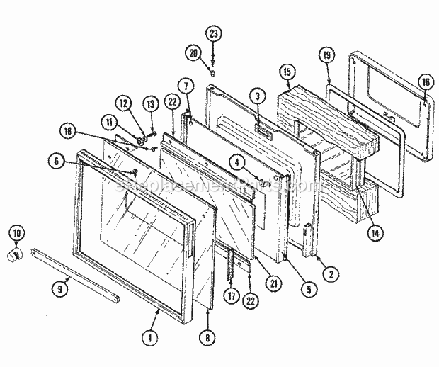 Jenn-Air W2410B Walloven- S/C Ele Door Diagram