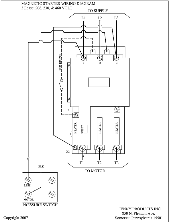 Jenny 2(GC3A)-80 Electric Single Stage Compressor Page D Diagram