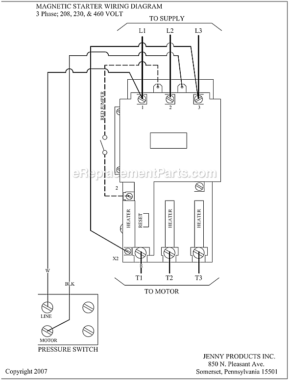 Jenny GC2A-30V Electric Vertical Single Stage Compressor Page C Diagram