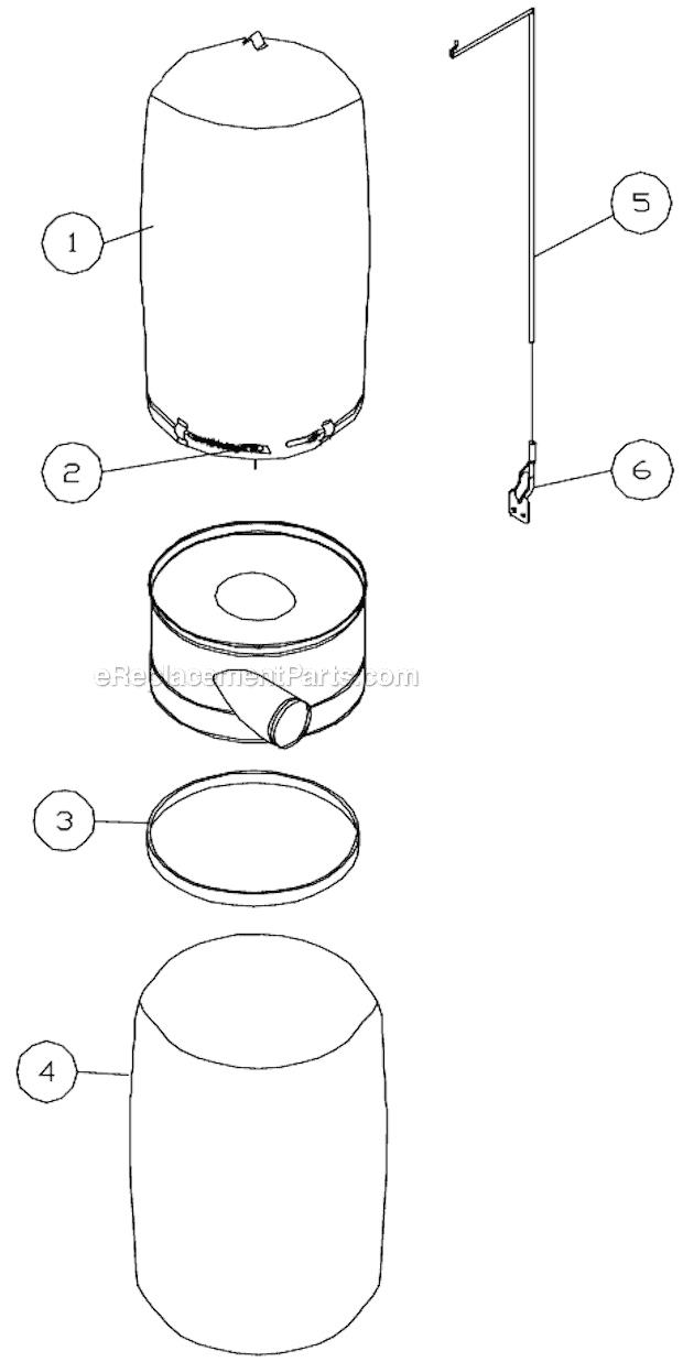 Jet DC-100VX-BK (708657K) Dust Collector Page D Diagram