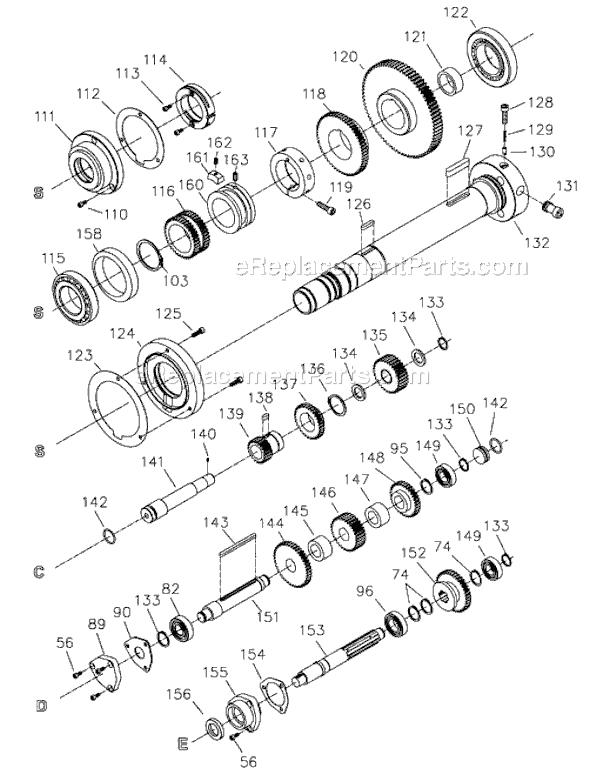 Jet GH-1340W Metal Working Lathe Page C Diagram