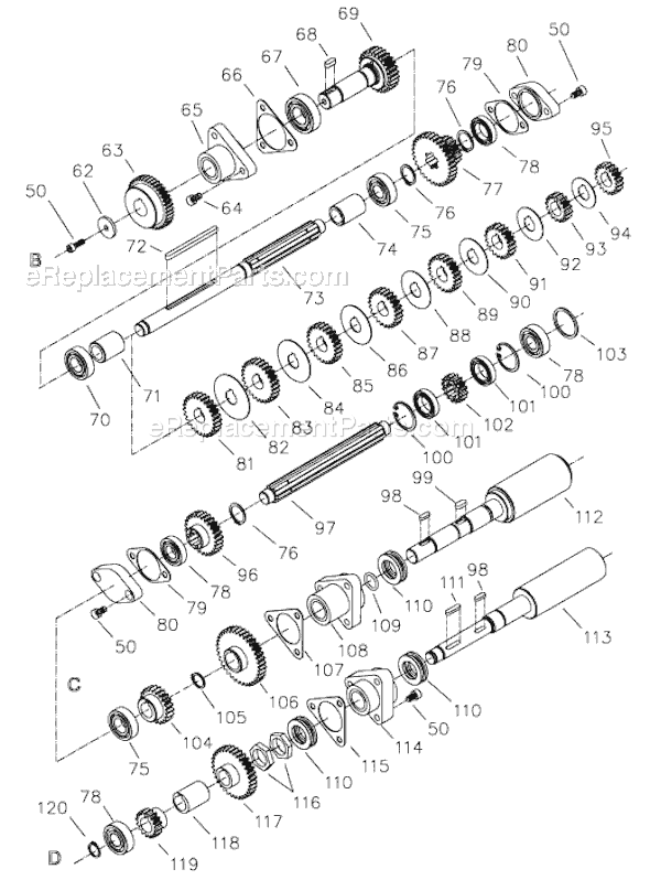 Jet GH-1340W Metal Working Lathe Page F Diagram