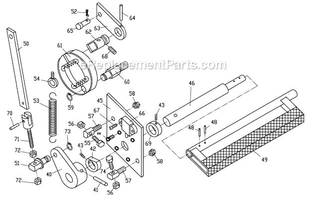 Jet GH-1440ZX Large Spindle Bore Lathe Brake_Assembly Diagram