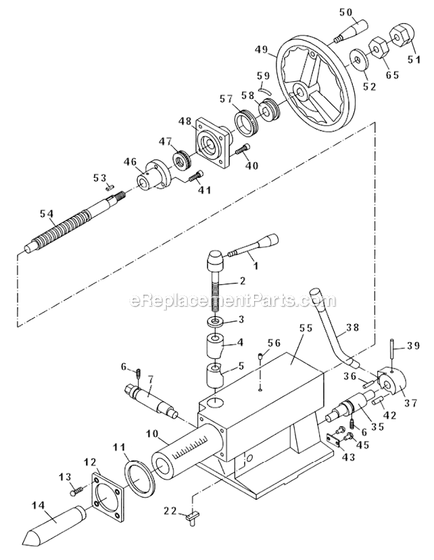 Jet GH-1440ZX Large Spindle Bore Lathe Page T Diagram