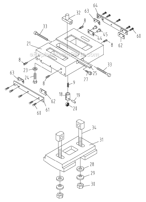 Jet GH-1440ZX Large Spindle Bore Lathe Page U Diagram