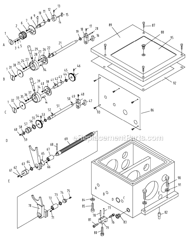 Jet GH-1440ZX Large Spindle Bore Lathe Headstock_Assembly_I Diagram