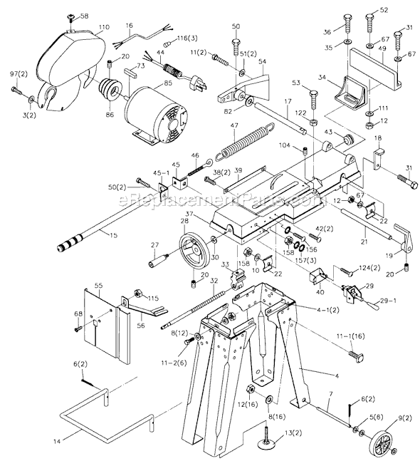 Jet Horizontal / Vertical Bandsaw | HVBS-56M | eReplacementParts.com