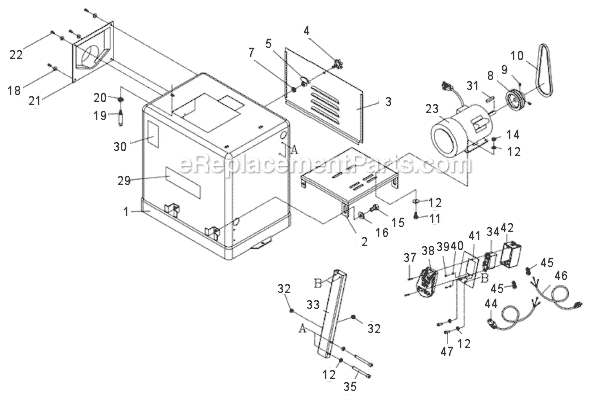 Jet JJ-8HH (708468K) 8-inch Woodworking Jointer Page C Diagram
