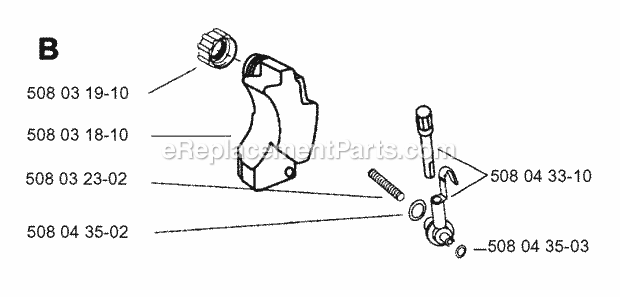 Jonsered 2014EL (1994-02) Chain Saw: Electric Oil Tank Diagram