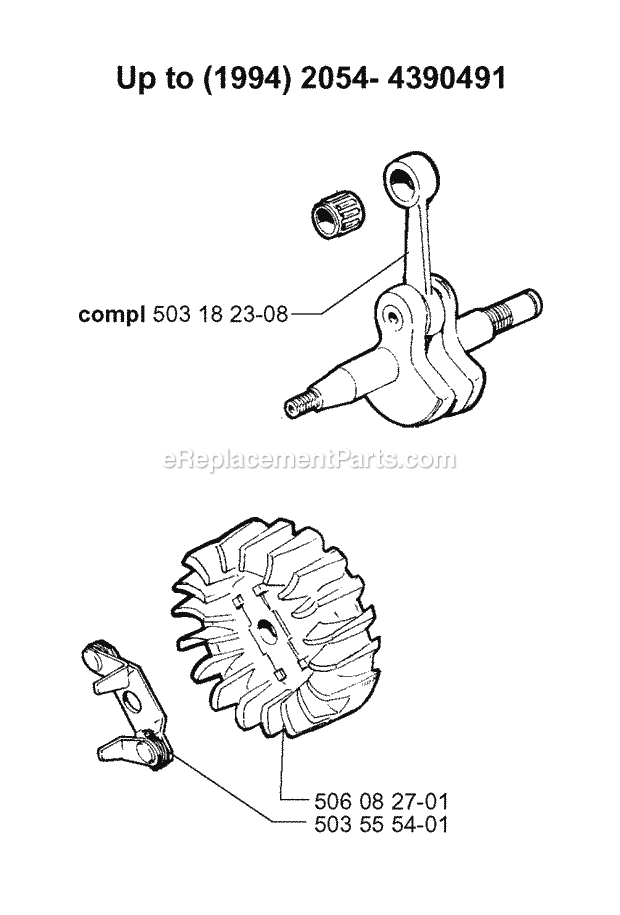 Jonsered 2054 (2000-05) Chain Saw Crankshaft Diagram