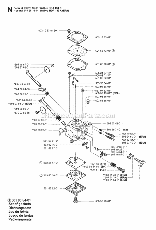 Jonsered 2141 (2001-09) Chain Saw Carburetor Details Diagram
