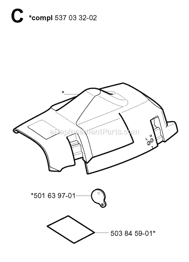 Jonsered 2149 (2001-09) Chain Saw Cover Diagram