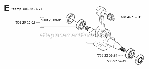 Jonsered 2149 (2001-09) Chain Saw Crankshaft Diagram