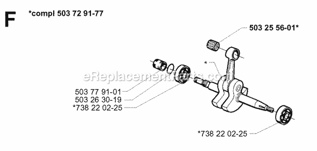 Jonsered 2171 EPA (2000-04) Chain Saw Crankshaft Diagram