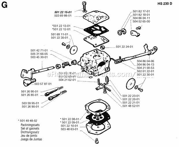 Jonsered 670 CHAMP (1996-09) Chain Saw Carburetor Details Diagram