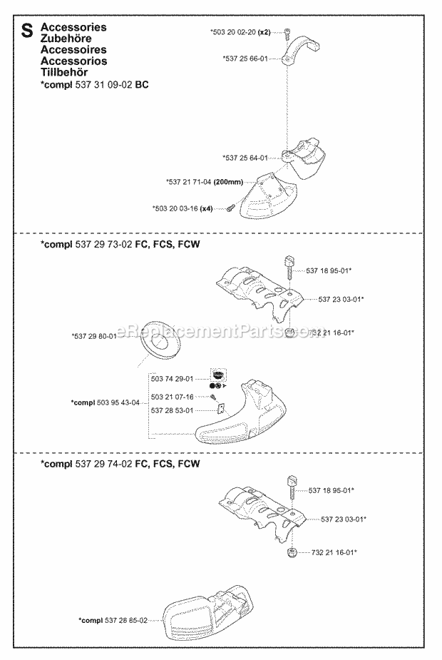 Jonsered BC2145 (2006-01) Brushcutter Page B Diagram