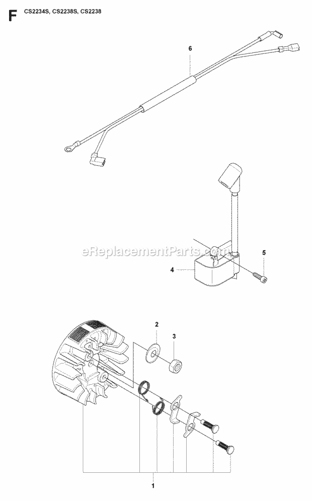 Jonsered CS2234 S (2009-01) Chain Saw Ignition System Diagram