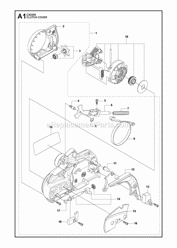 Jonsered CS2255 (2009-03) Chain Saw Page E Diagram