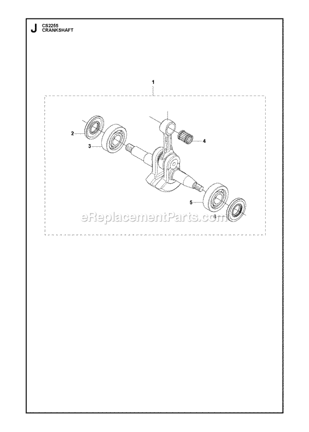 Jonsered CS2255 (2009-03) Chain Saw Crankshaft Diagram