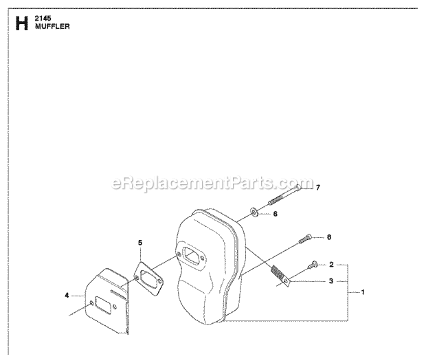 Jonsered FC2145 S (2010-09) Brushcutter Muffler Diagram