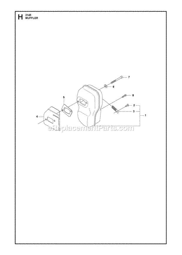 Jonsered FC2145 S (2011-02) Brushcutter Muffler Diagram