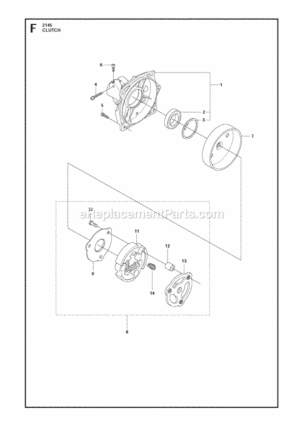 Jonsered FC2145 S (2011-02) Brushcutter Clutch Diagram