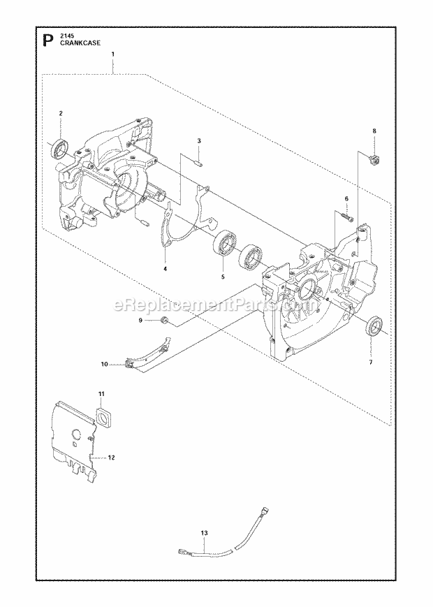 Jonsered FC2145 S (2011-02) Brushcutter Crankcase Diagram