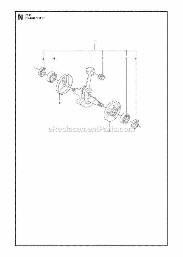 Jonsered FC2145 S (2011-02) Brushcutter Crankshaft Diagram