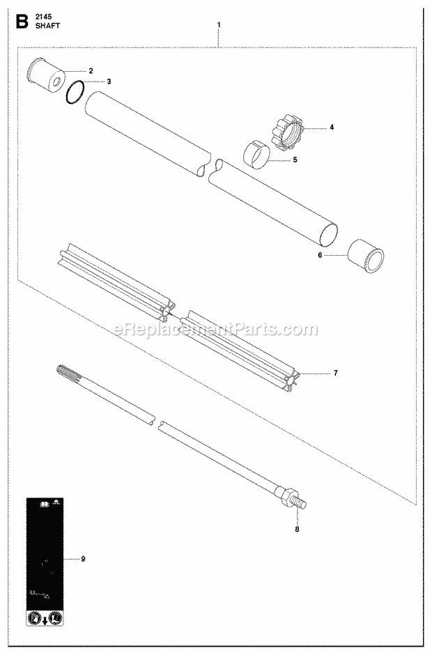 Jonsered FC2145 W (2010-09) Brushcutter Shaft Diagram