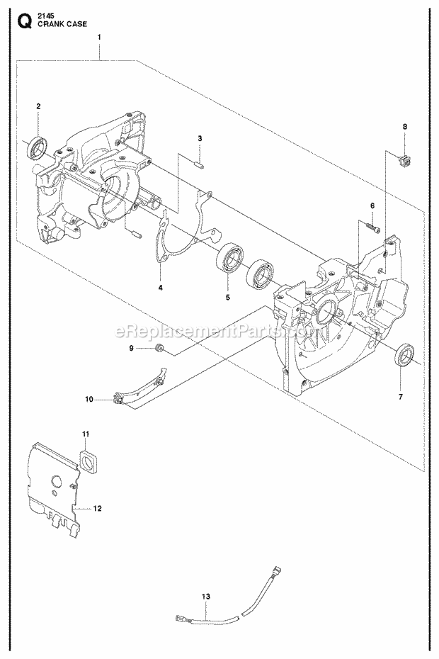 Jonsered FC2145 W (2010-09) Brushcutter Crankcase Diagram