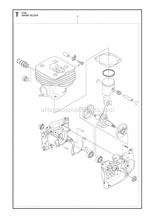 Jonsered FC2145 W (2011-02) Brushcutter Short Block Diagram