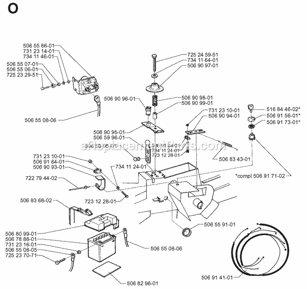 Jonsered FR13 (1998-10) Frontrider Electrical Diagram