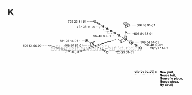 Jonsered FR2116 MA - 953535401 (2004-01) Frontrider Page F Diagram
