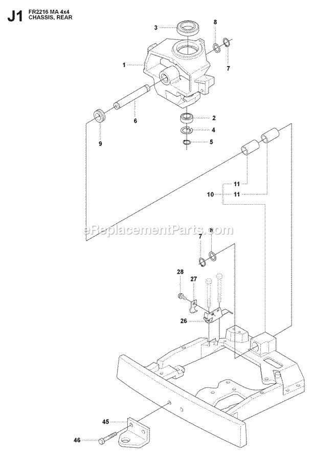 Jonsered FR2216 MA 4x4 - 965190401 (2009-04) Frontrider Page D Diagram