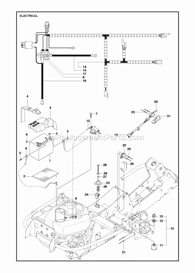 Jonsered FR2218 FA2 4x4 - 967179401 (2013) Frontrider Electrical Diagram