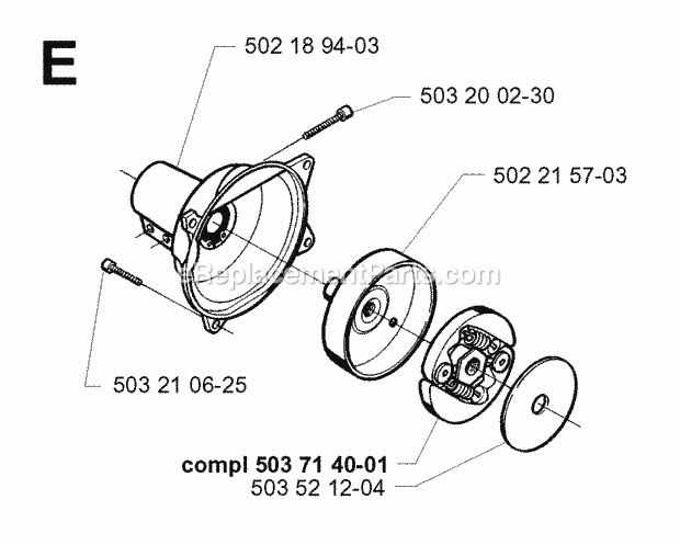 Jonsered GR2026 (1997-02) Brushcutter Clutch Diagram