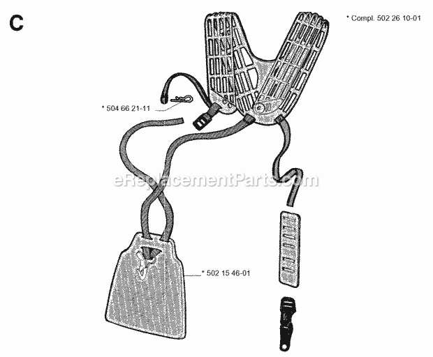 Jonsered GR41 (1991-03) Brushcutter Harness Diagram