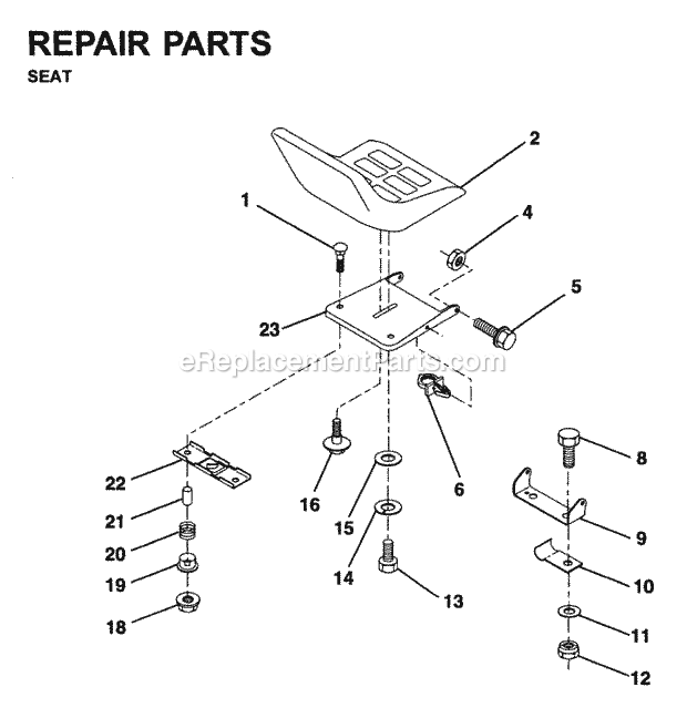 Jonsered LR 10 - 36 (1995-01) Tractor Seat Diagram