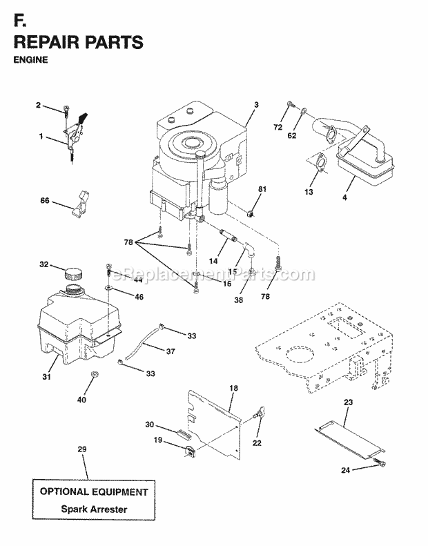 Jonsered LT15 42 - 954820221 (1996-01) Tractor Engine Cutting Equipment Diagram