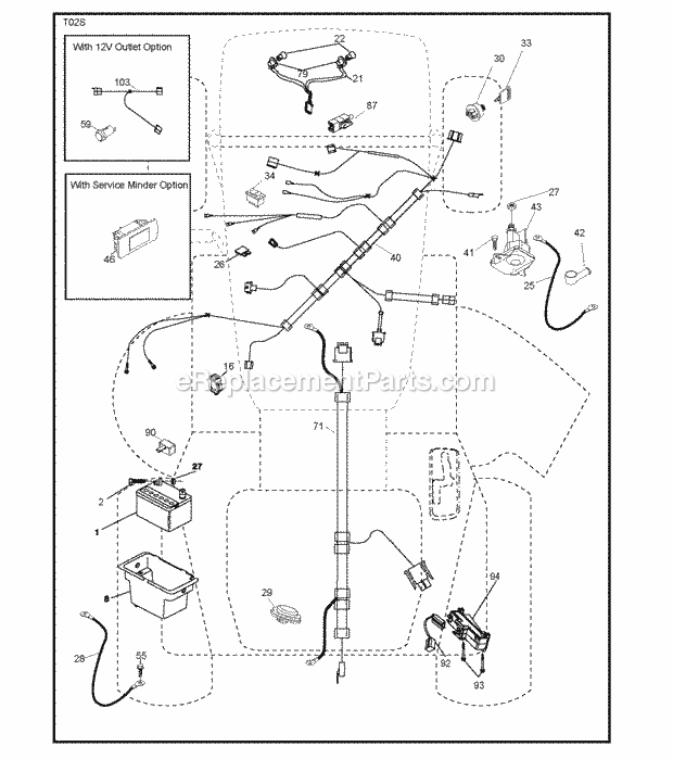 Jonsered LT 2213 - 96041007905 (2012-08) Tractor Electrical Diagram