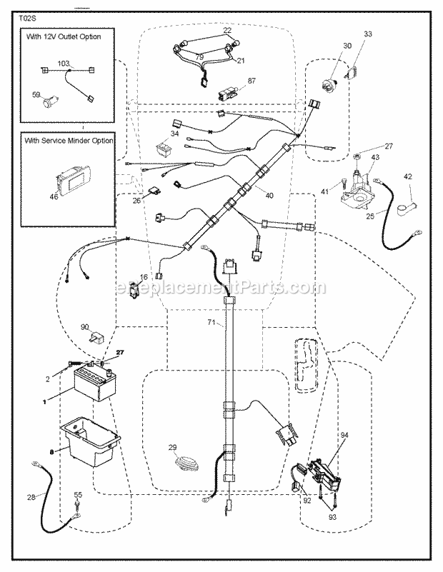 Jonsered LT 2213 - 96041008703 (2012-08) Tractor Electrical Diagram