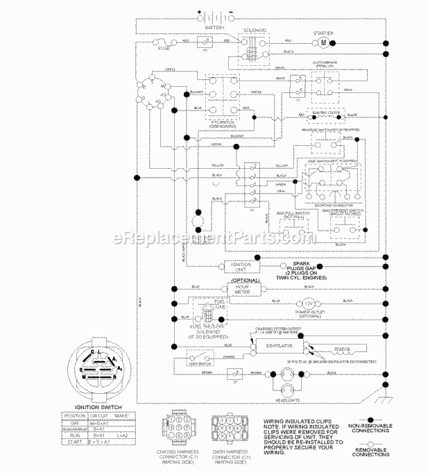 Jonsered LT 2213 CA - 96051001900 (2010-11) Tractor Page J Diagram